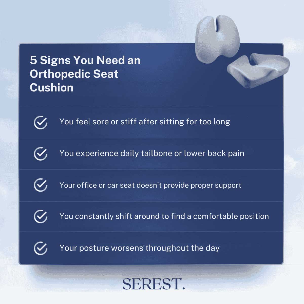 SEREST. Lumbar – Instant Postural Comfort